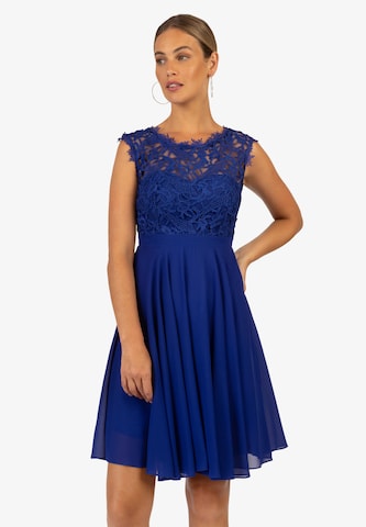 Robe de cocktail Kraimod en bleu : devant