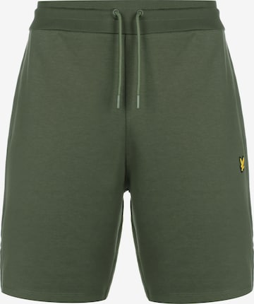 Lyle & Scott - Loosefit Pantalón en verde: frente