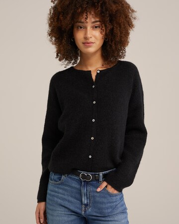 WE Fashion Knit cardigan in Black: front