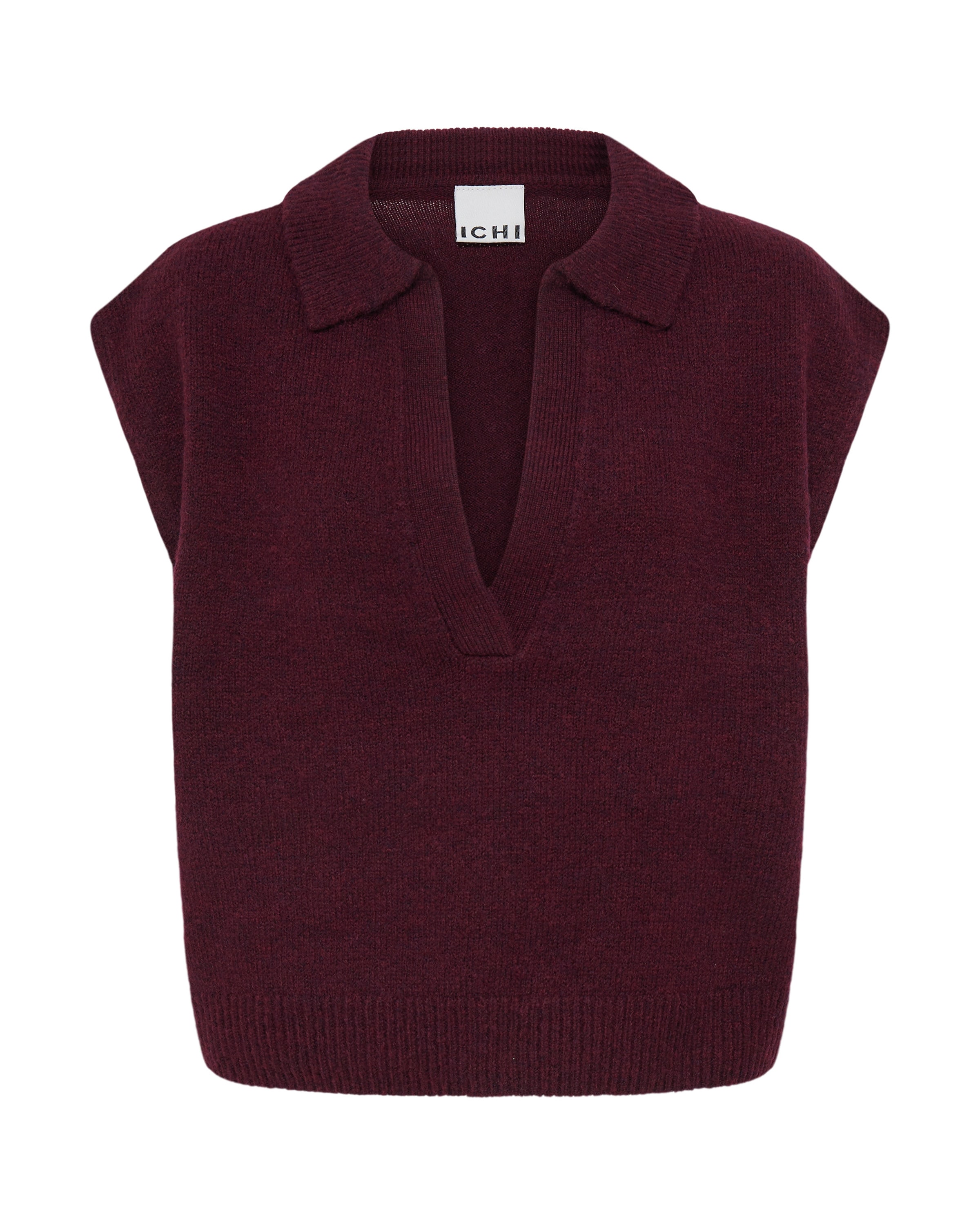 ICHI Bodywarmer 'IHPOVOKE' in Rood: voorkant