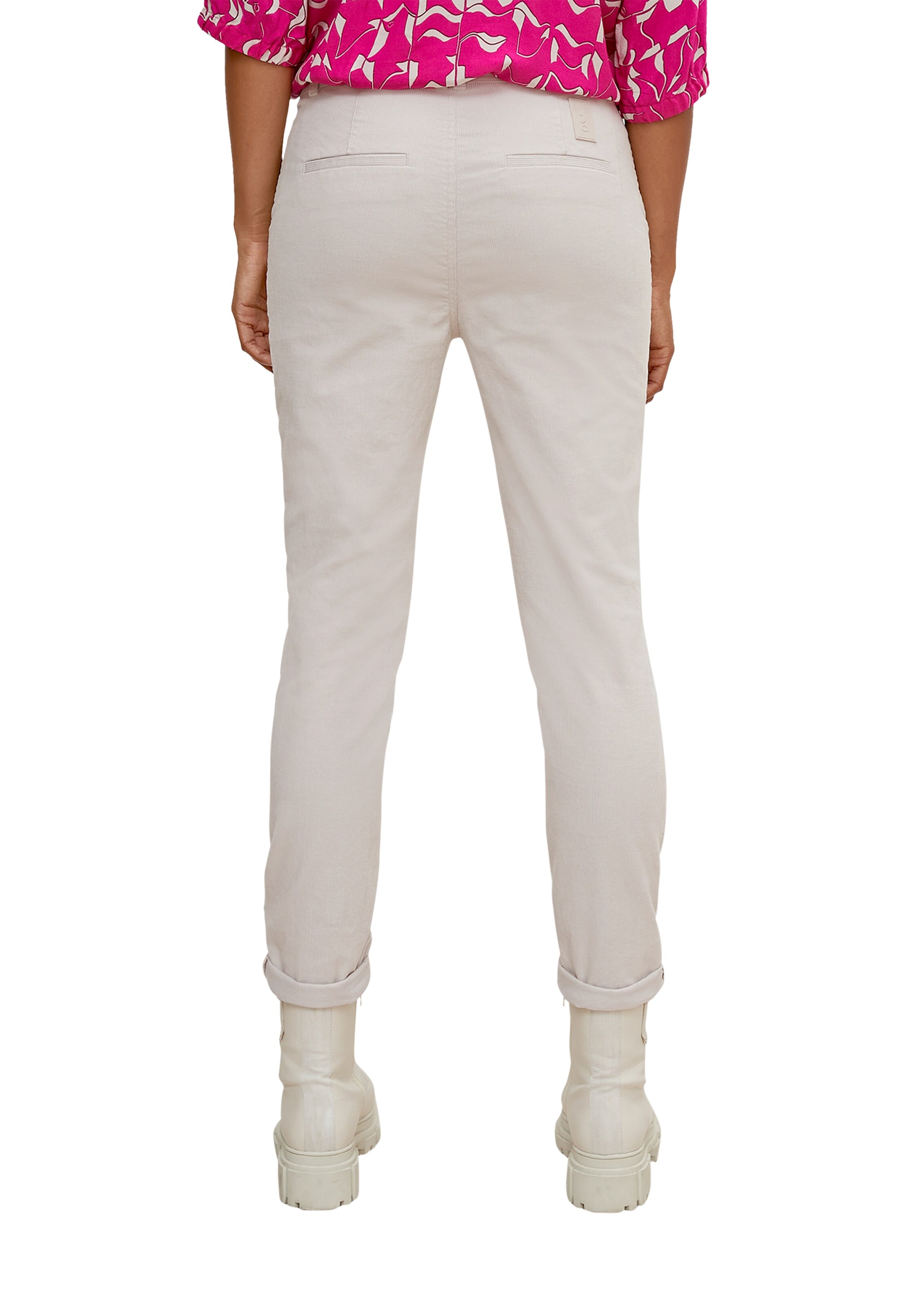 comma casual identity Slimfit Broek in Beige: terug