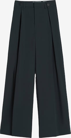 Wide leg Pantaloni cutați de la Bershka pe gri: față