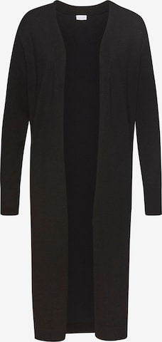 LASCANA Knit cardigan in Black: front