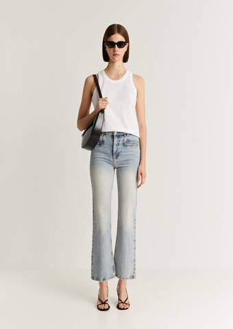 Scalpers Flared Jeans 'Back Seam' in Blue