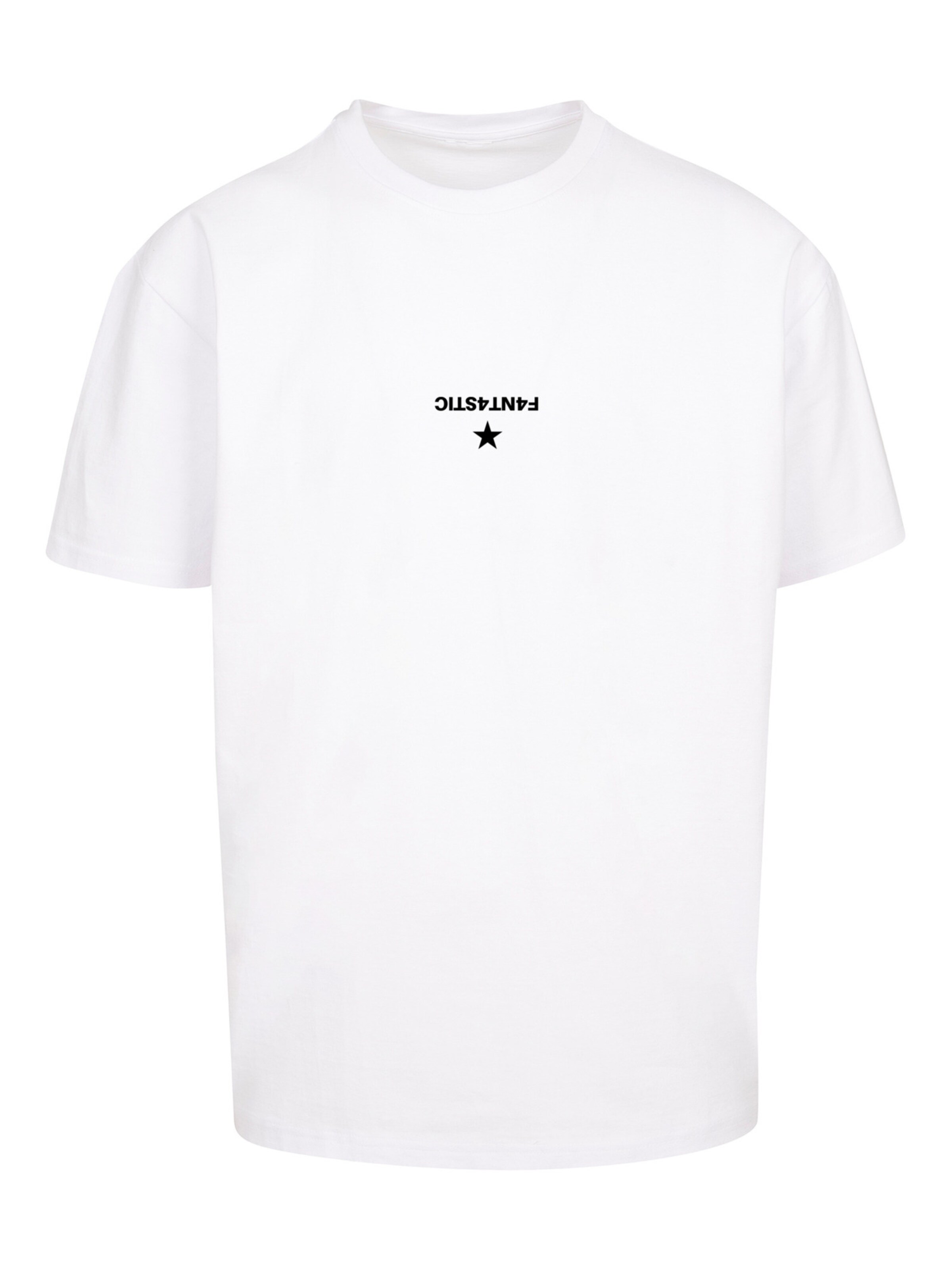 F4NT4STIC Shirt 'Geometric Abstract' in Wit: voorkant