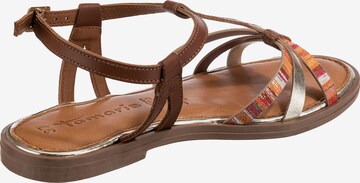 TAMARIS Sandalen met riem in Bruin