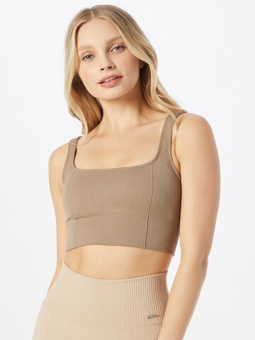 aim'n Bralette Sports Bra in Brown: front