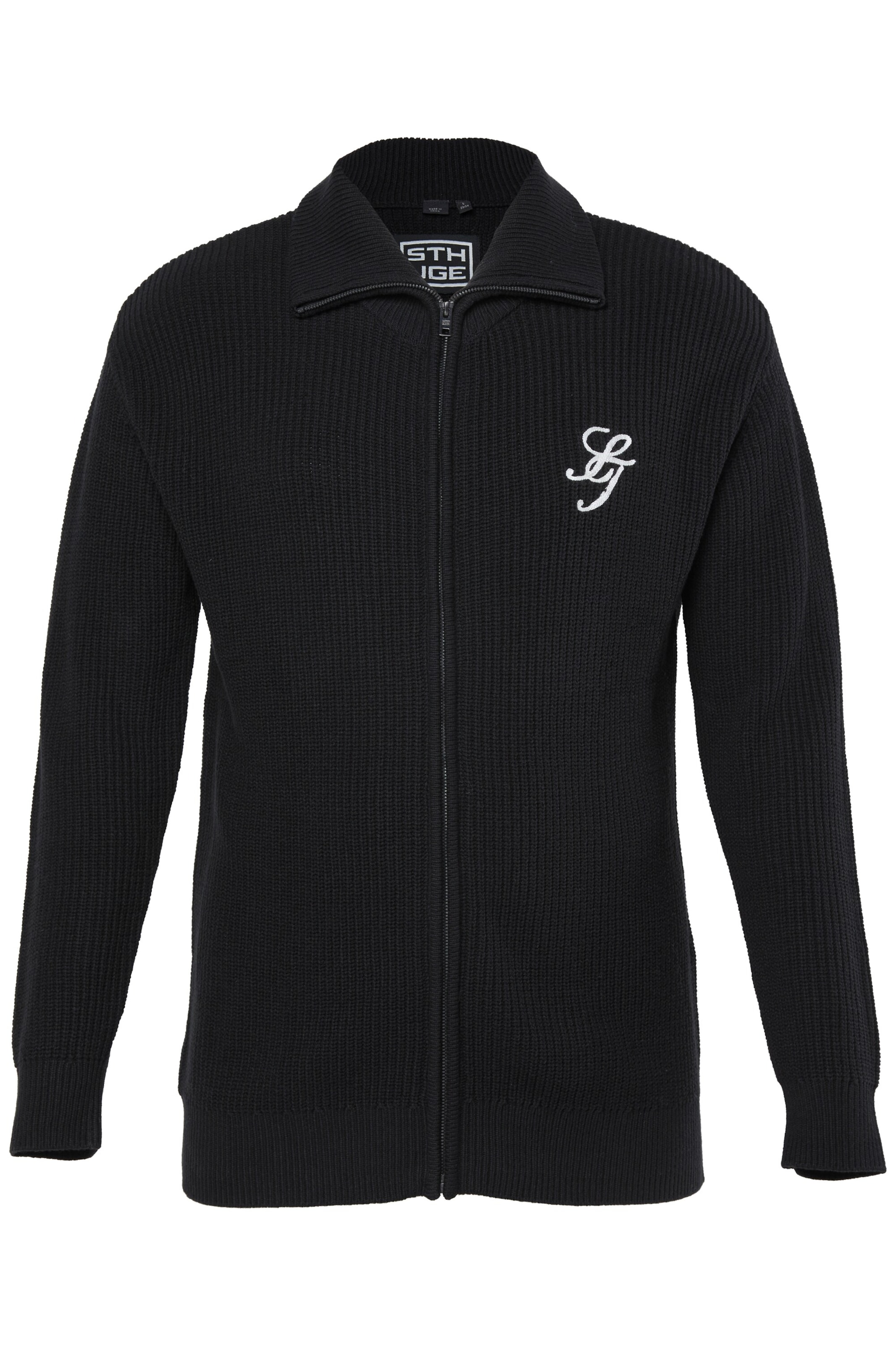 STHUGE Strickjacke in Schwarz: Vorderseite