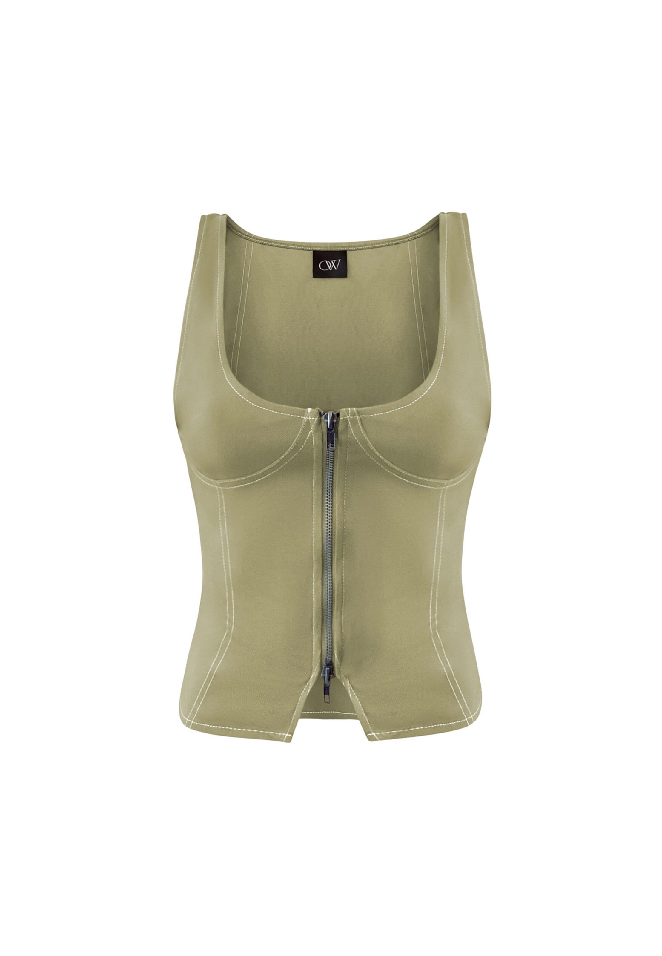 OW Collection Top 'Maple' in Green: front