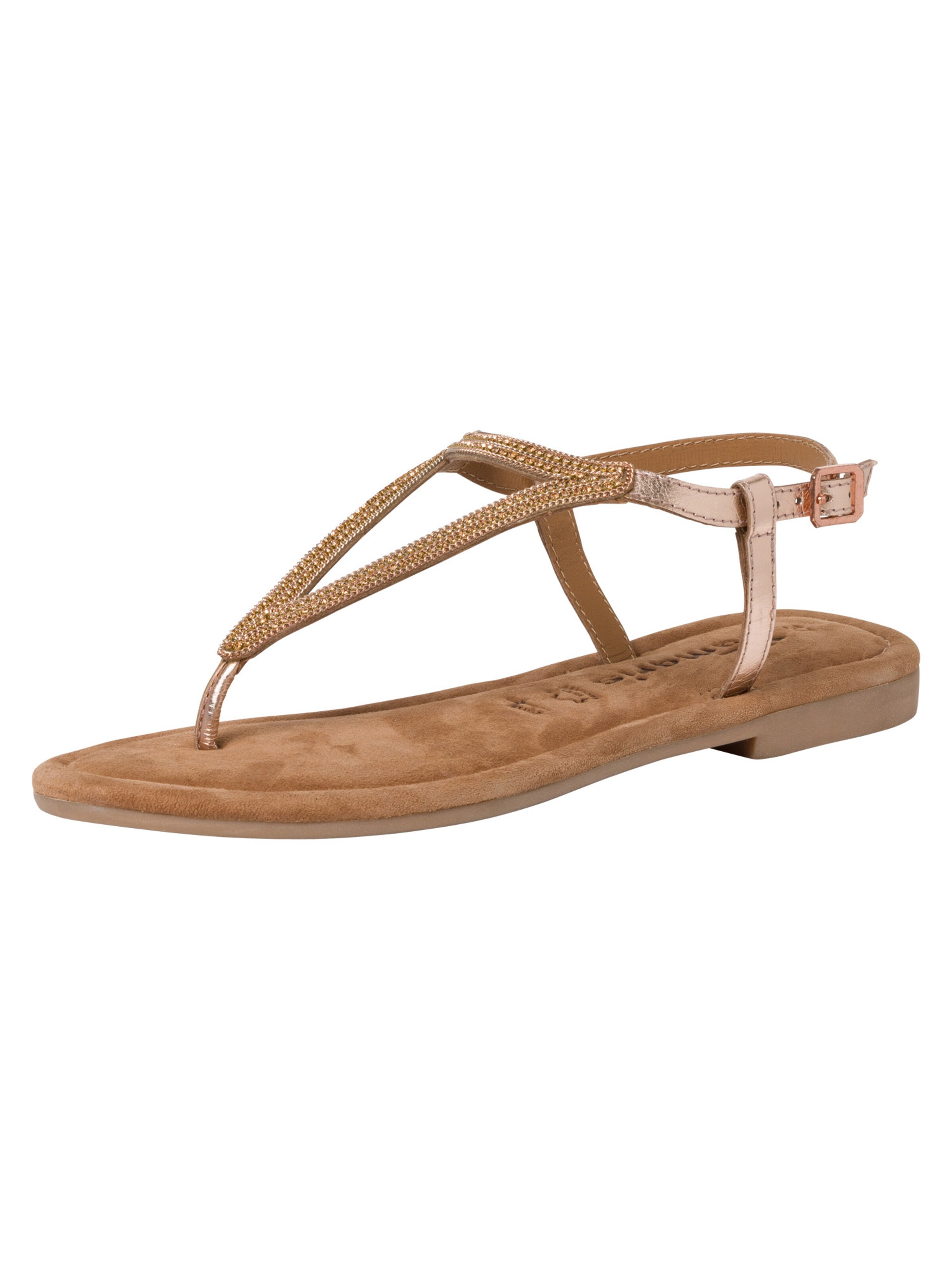 Tamaris Teenslipper in Bruin: voorkant