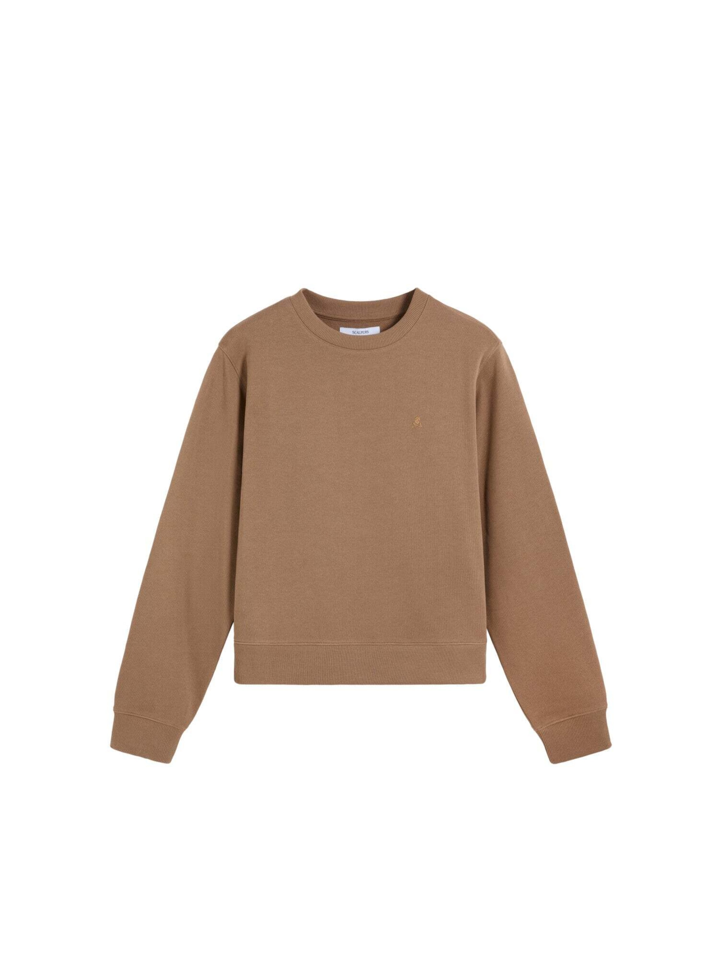 Scalpers Sweatshirt in Braun: Vorderseite