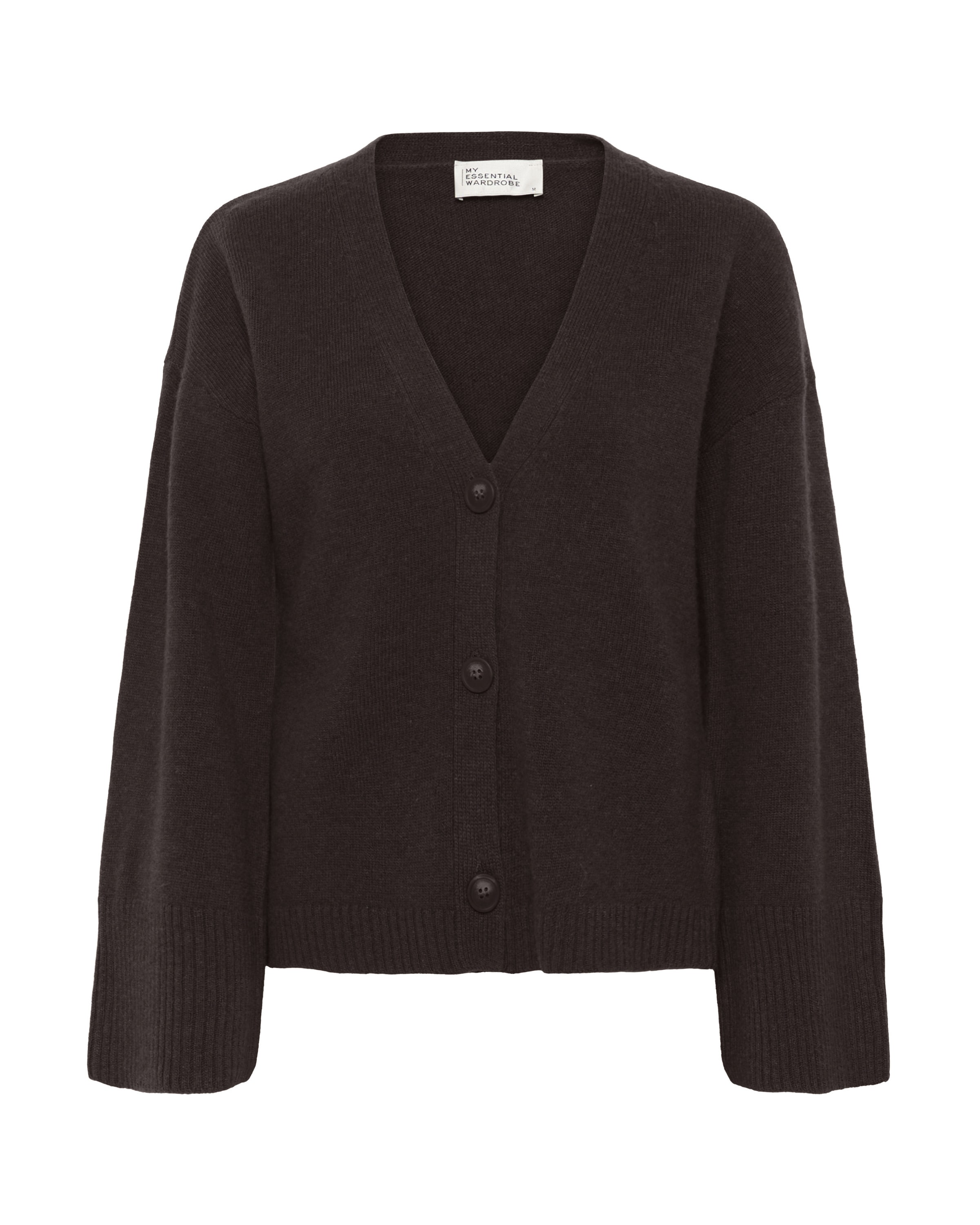 My Essential Wardrobe Strickjacke 'Huxi' in Braun: Vorderseite