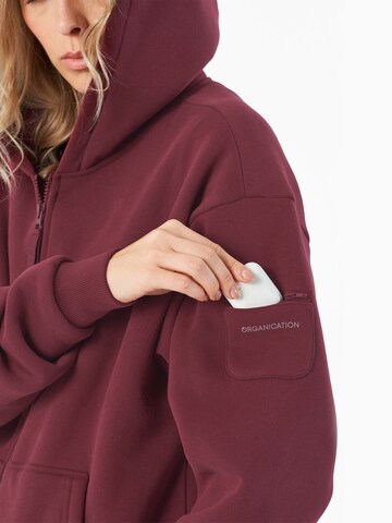 Organication Sweatjacke in Rot