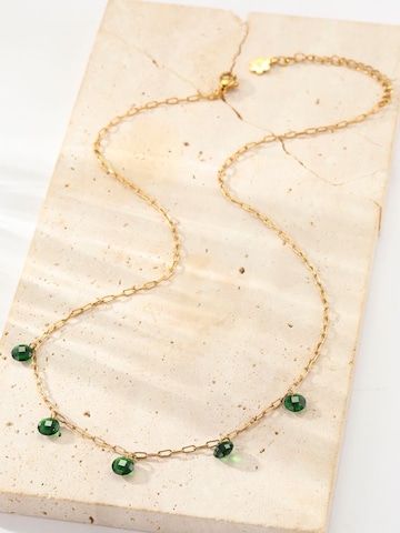 Chaîne 'Green Glow' Hey Happiness en or