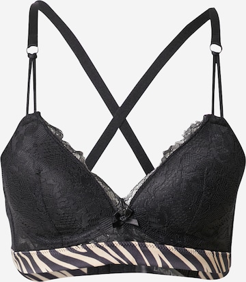 LingaDore Triangle Bra in Black: front