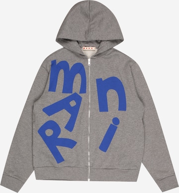 Marni Zip-Up Hoodie 'MS24U SWEAT-SHIRT' in Grey: front