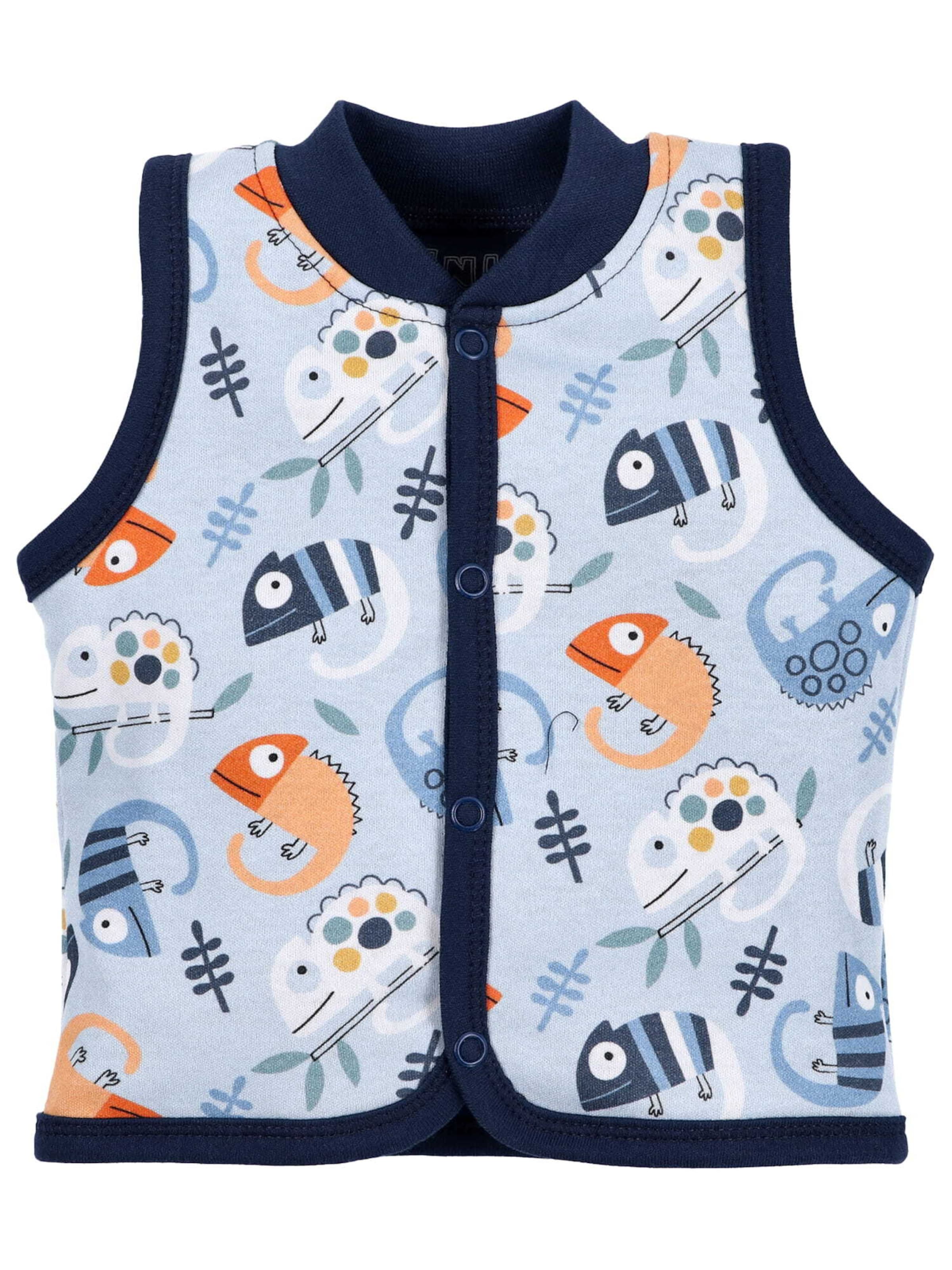 NINI Bodywarmer 'Chamäleon' in Blauw: voorkant