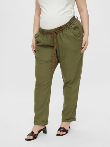 MAMALICIOUS Regular Trousers in Green: front