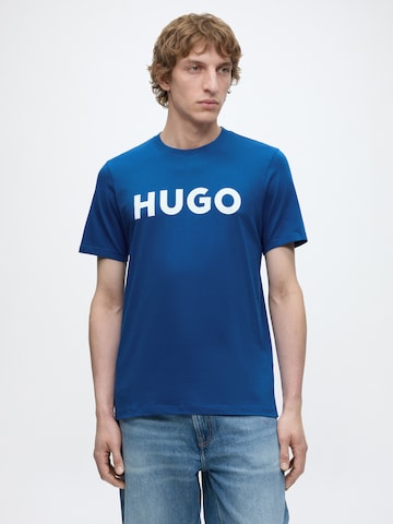 HUGO Μπλουζάκι 'Dulivio' σε μπλε: μπροστά