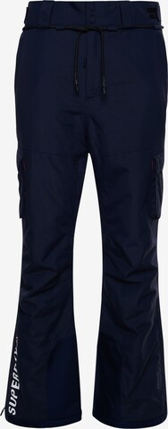Superdry Snow Flared Workout Pants 'Ultimate Rescue' in Blue: front