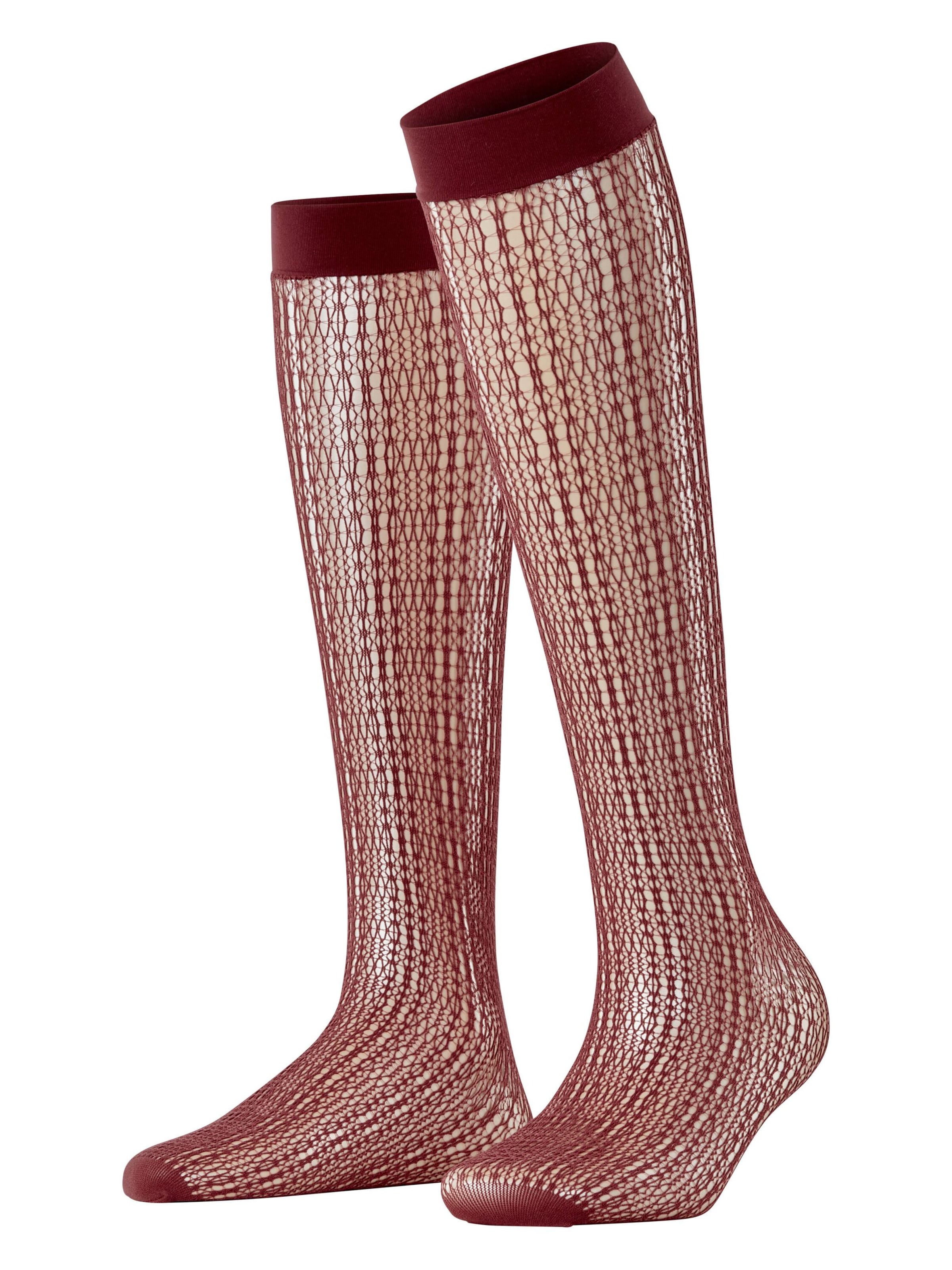 FALKE Overknee Strümpfe 'Crossroads'‌‌‌‌‌‌‌ in Rot: Vorderseite