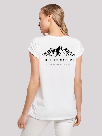 T-shirt 'Lost in nature' F4NT4STIC en blanc : devant