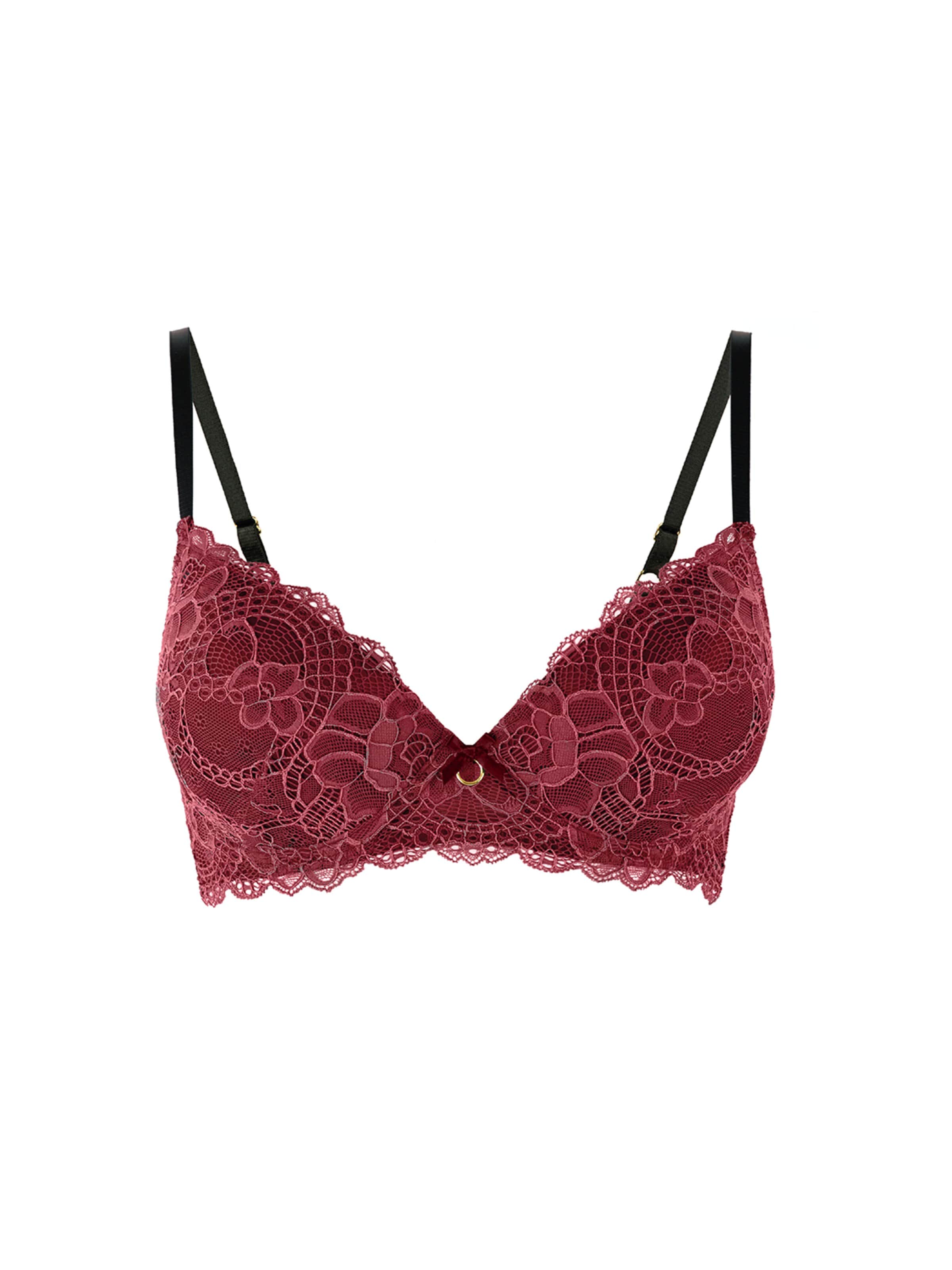 La Muel Lingerie Push-up BH 'Deep Plunge Foam Bra' in Roze: voorkant