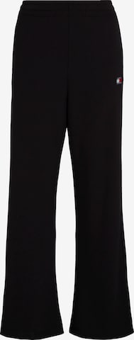 Tommy Jeans Curve Wide Leg Hose in Schwarz: predná strana