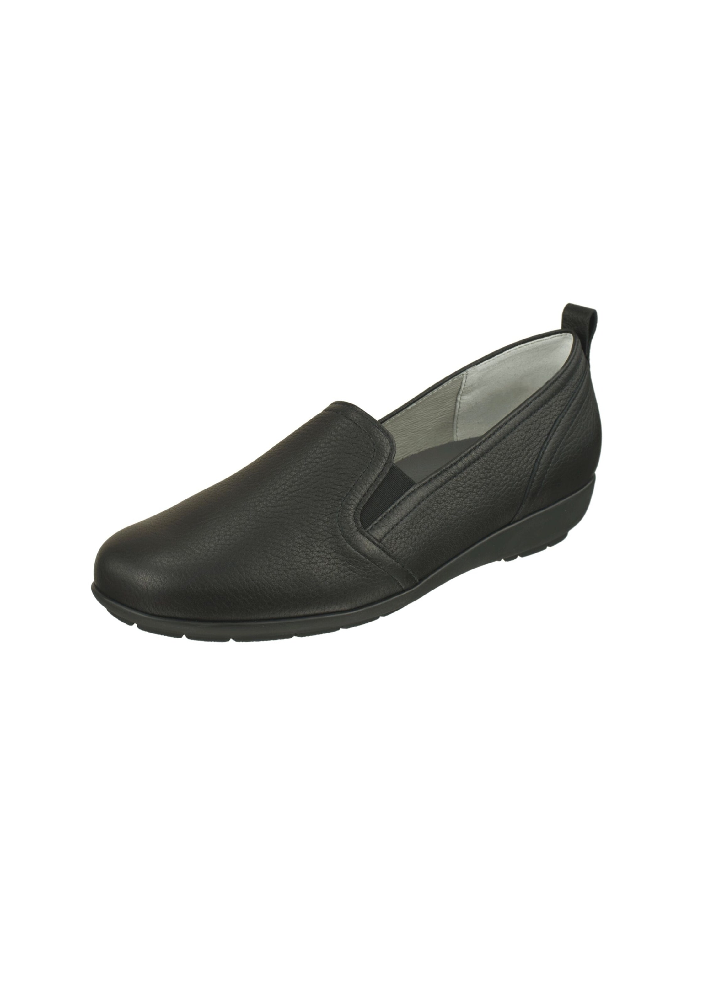 Natural Feet Slipper 'Clara' in Schwarz: Vorderseite