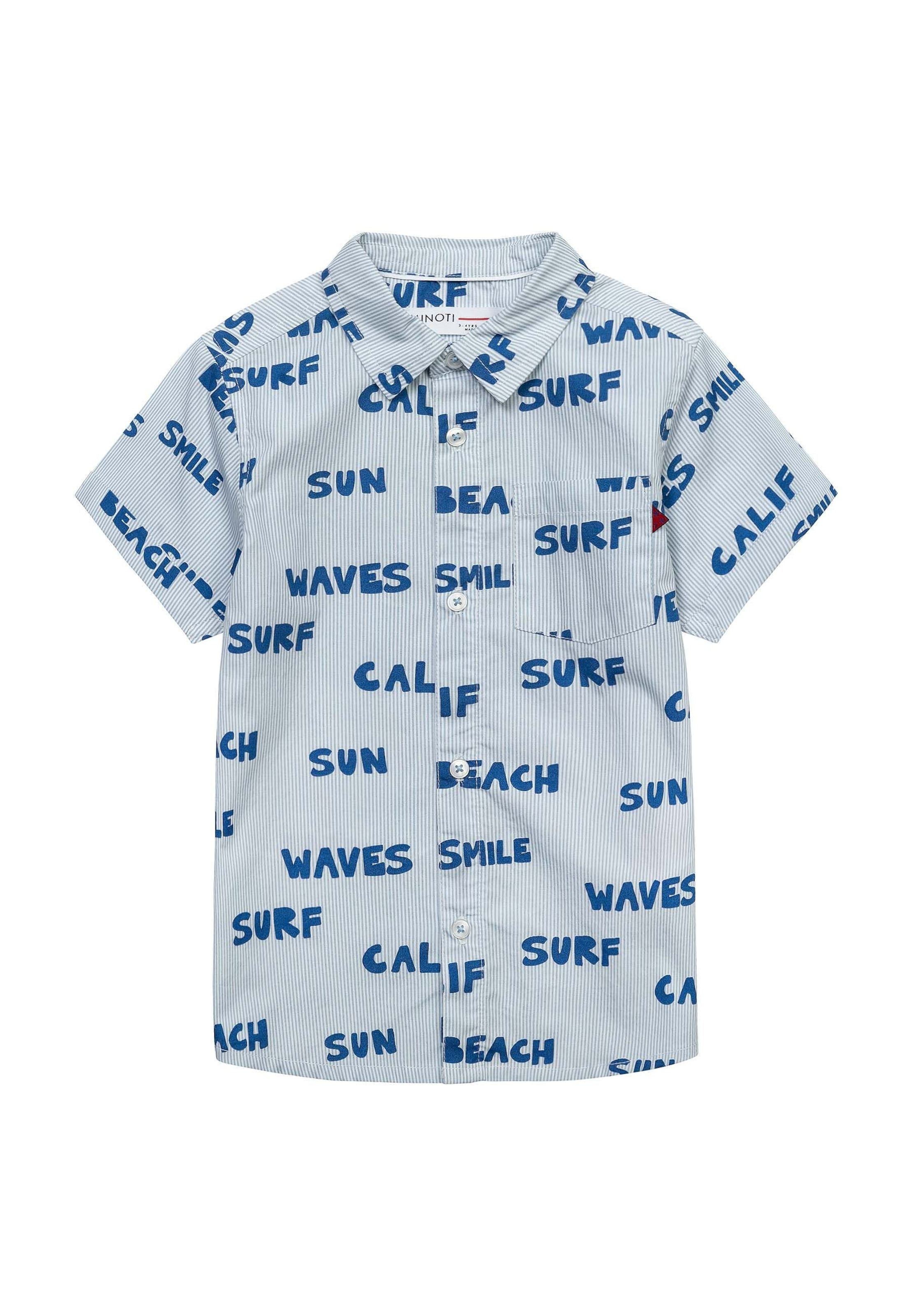 MINOTI Rovný strih Košeľa - Modrá: predná strana