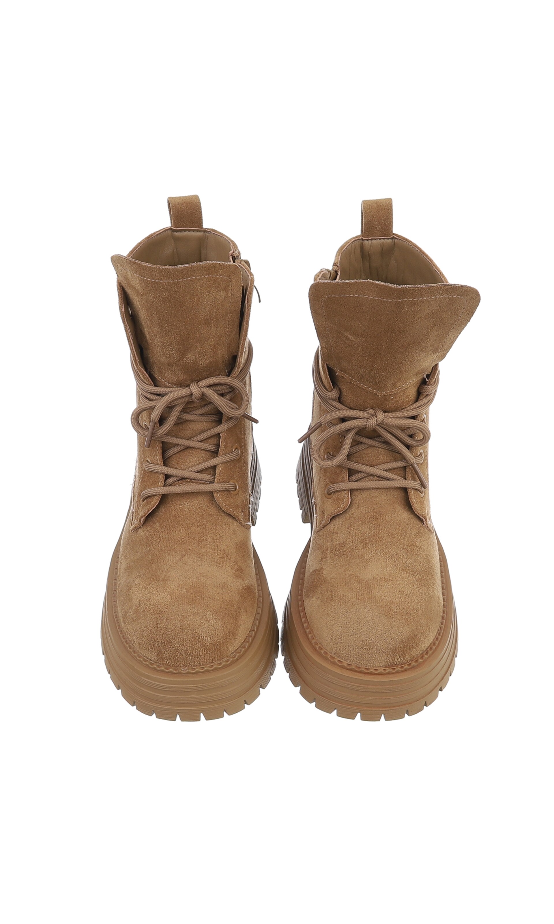 Ital-Design Schnürstiefelette in Braun