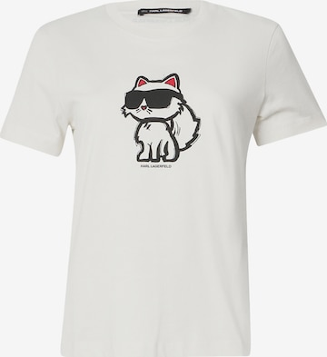 T-shirt 'Ikon' Karl Lagerfeld en beige : devant