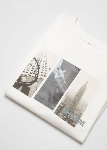 MANGO KIDS Тениска 'NewYork' в бяло