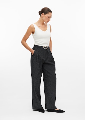 Wide Leg Pantalon à pince s.Oliver en noir