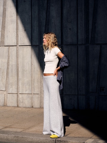 self. Wide leg Broek in Grijs