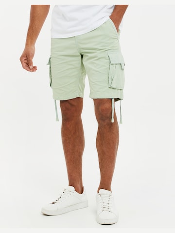 Threadbare - Regular Calças cargo 'Manchester' em verde: frente