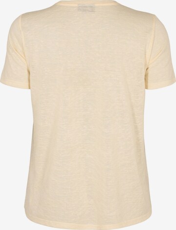 Zizzi T-Shirt 'ANNA' in Beige