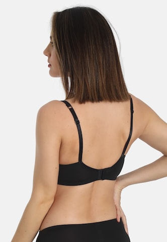 sassa T-shirt Bra 'SHINY SUSTAINABLE' in Black