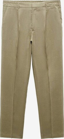 MANGO MAN Regular Pleated Pants 'brunsa' in Green: front