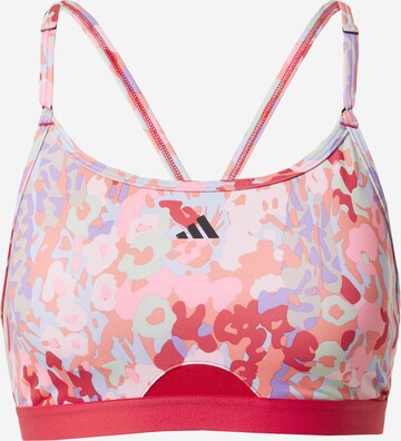 Bustier Soutien-gorge de sport 'Aeroreact Light-Support' ADIDAS PERFORMANCE en rose : devant