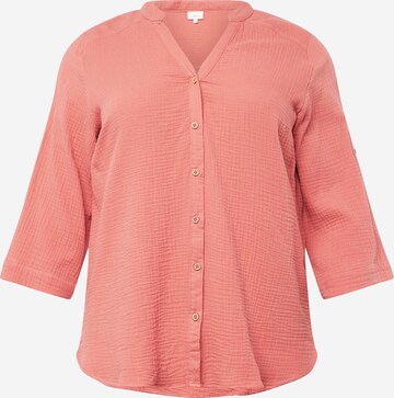 Camicia da donna 'Theis' di ONLY Carmakoma in rosa: frontale