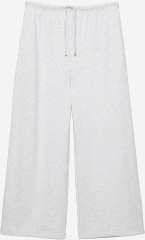 Pull&BearWide Leg/ Široke nogavice Hlače - siva boja: prednji dio