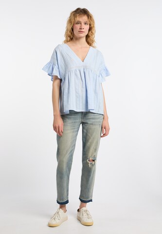 DreiMaster Vintage Bluse in Blau