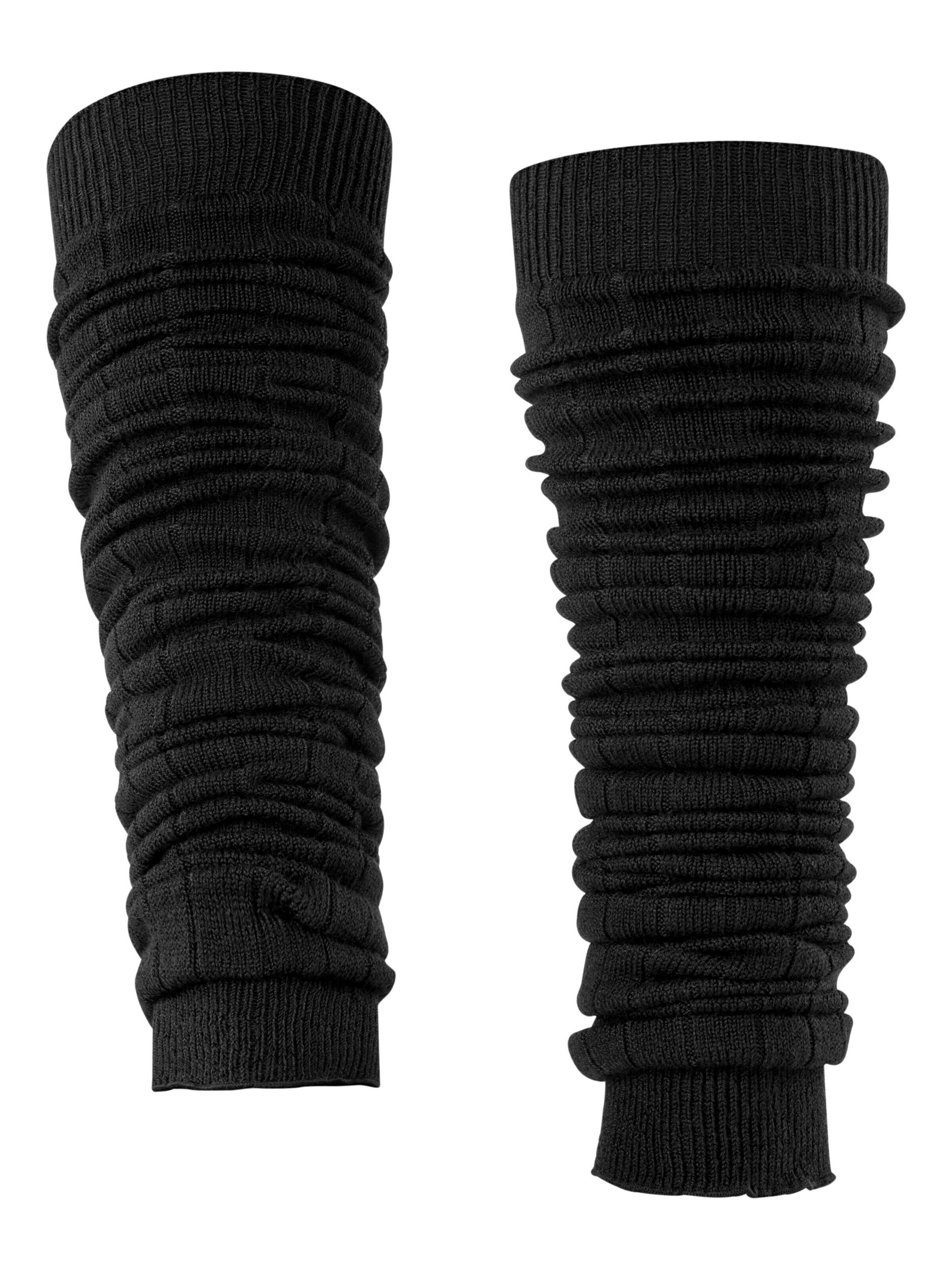 ESPRIT Leg Warmers 'Rib' in Black