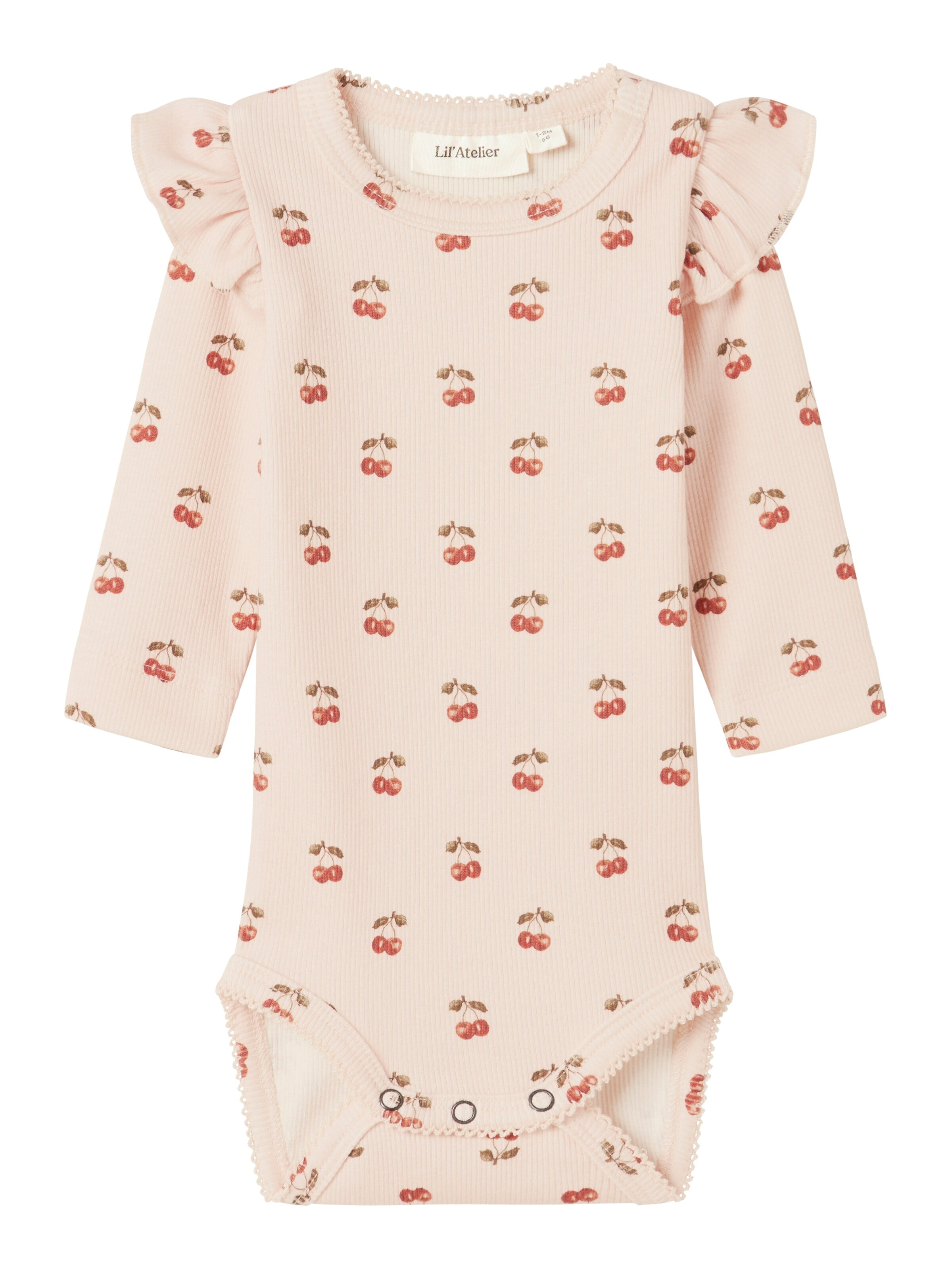 NAME IT Romper/Bodysuit 'NBFLAVO EVE LS SLIM BODY LIL NOOS' in Pink: front
