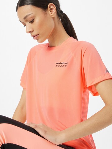 new balance - Camisa funcionais 'Accelerate Pacer' em laranja