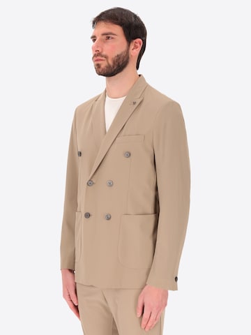 Distretto12 - Ajuste estrecho Chaqueta tipo saco para negocios en beige