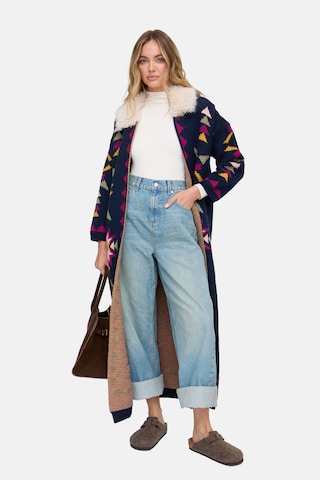 RAFFYA Strickjacke 'Cathy Jacquard' in Blau