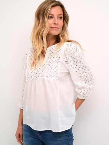 CULTURE - Blusa 'Toril' en blanco: frente