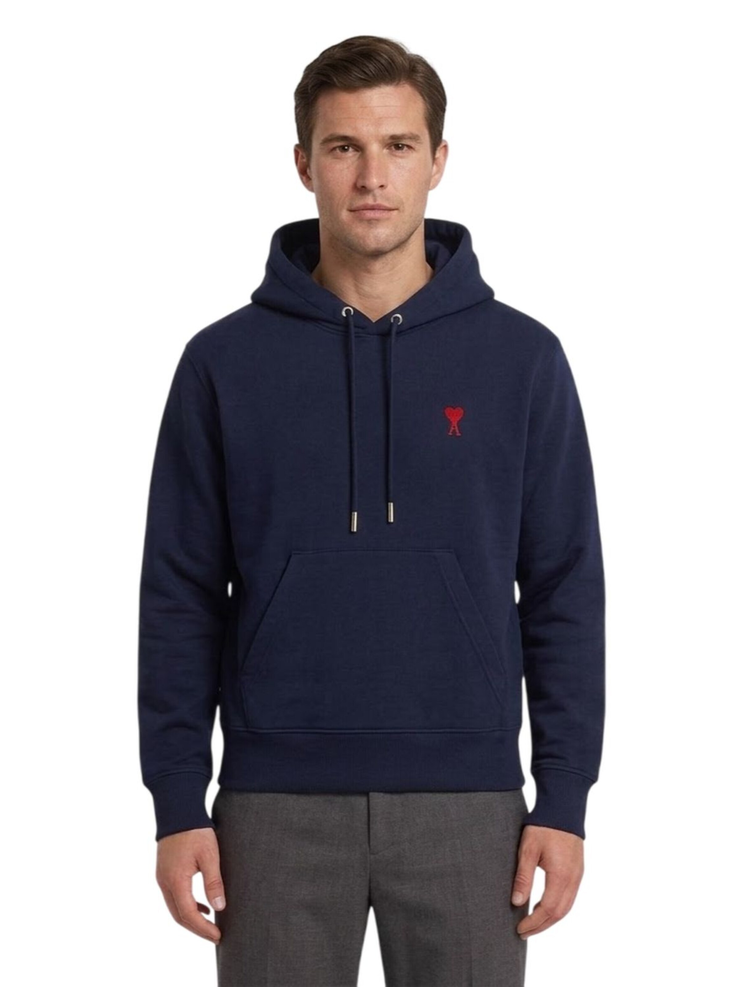 Ami - Sudadera 'Ami Sweatshirt Herren dunkelblau mit Kapuze' en azul: frente